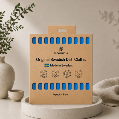 The EcoGurus Swedish Dishcloths, 10 Pack, Blue