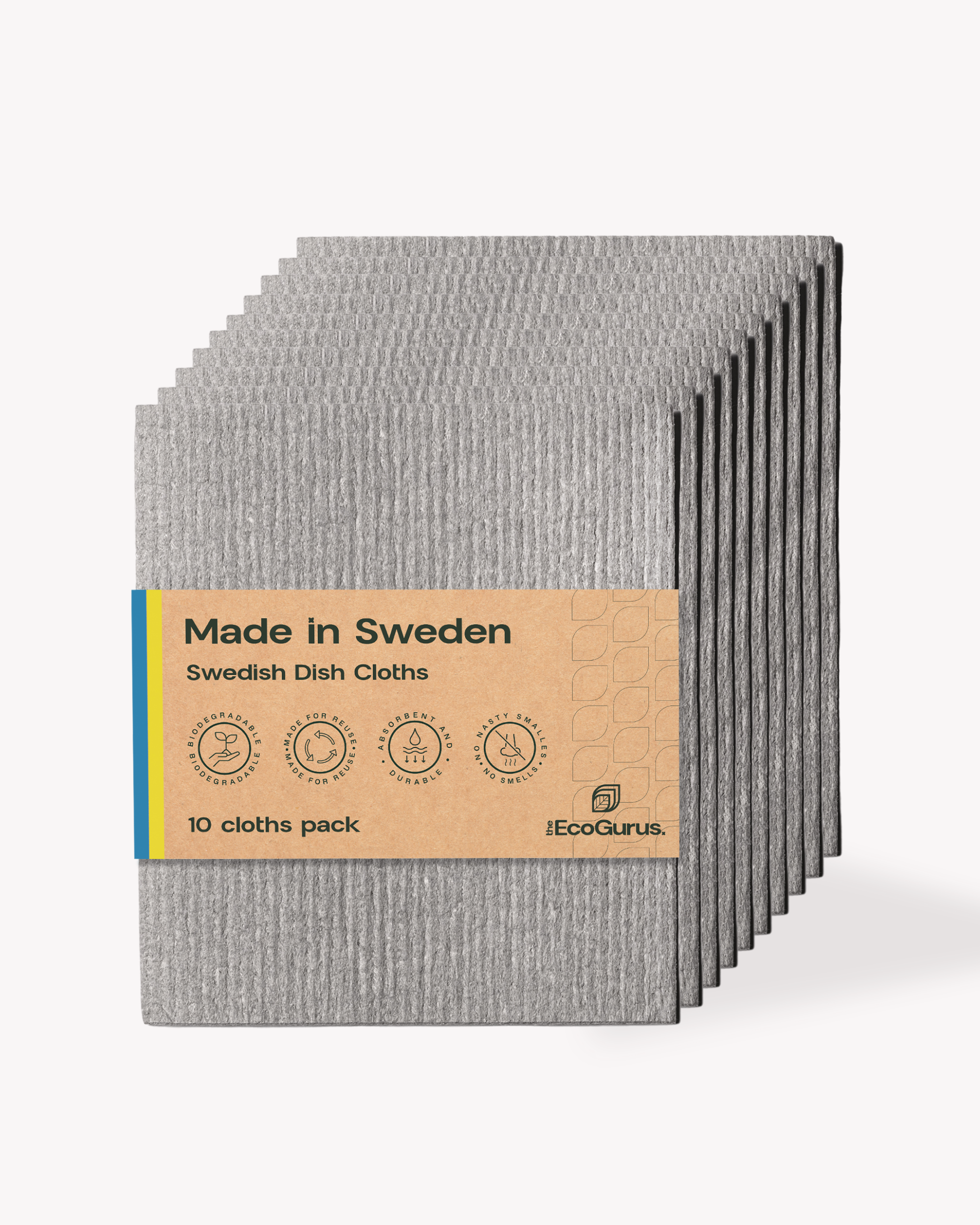 10 x Grey Swedish Dish Cloths