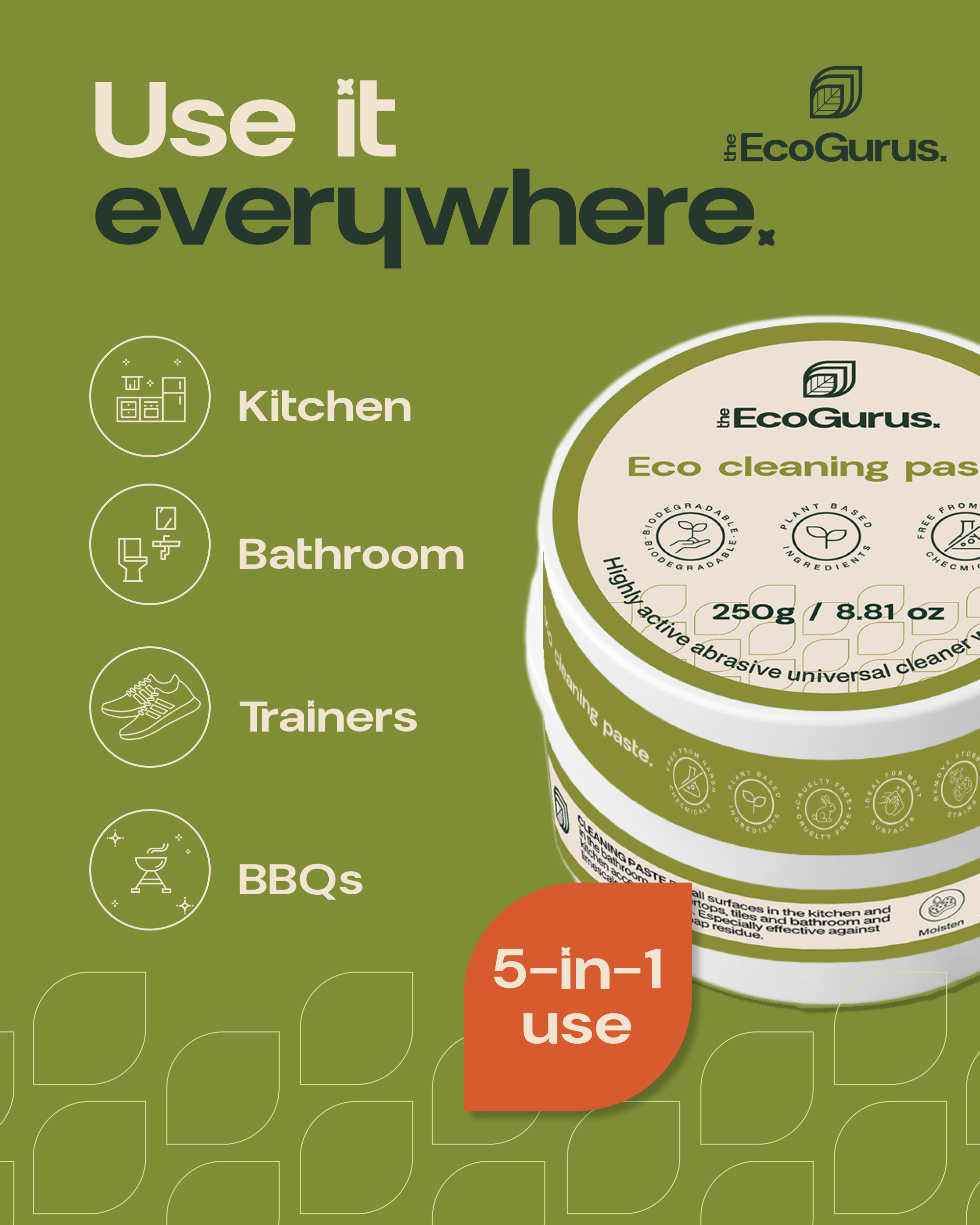 EcoGurus Natural All-Purpose Cleaning Paste – Safe for Kids & Pets