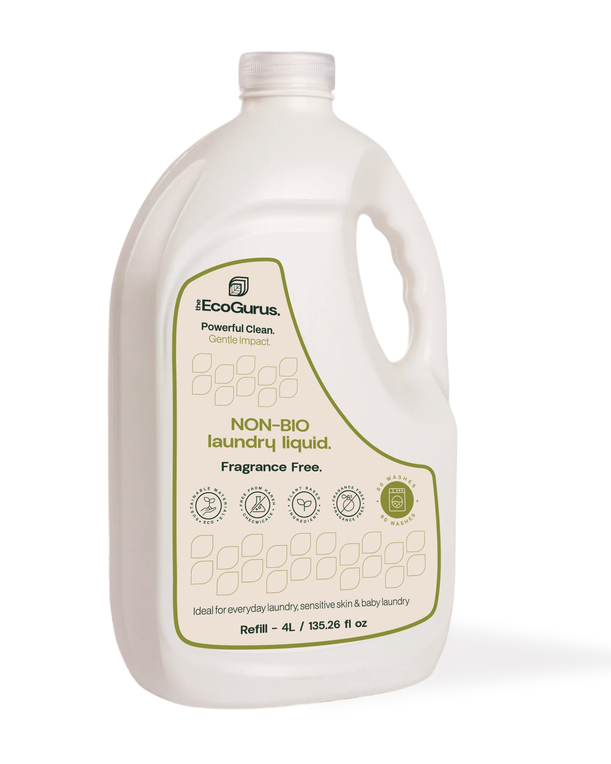 Eco-Friendly Laundry Liquid Detergent Non-Bio 40 washes 2L