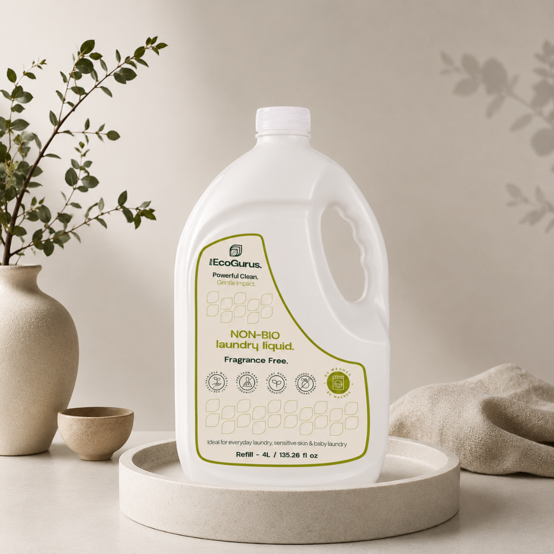 The EcoGurus Non-Bio Laundry Liquid Detergent 4L Refill (80 Washes)