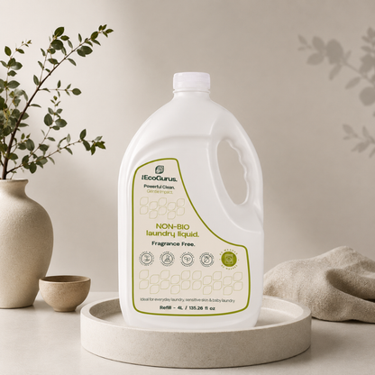 The EcoGurus Non-Bio Laundry Liquid Detergent 4L Refill (80 Washes)